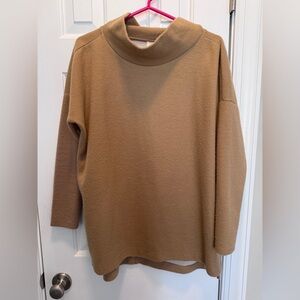 Anthropologie Camel Cowl Neck Sweater